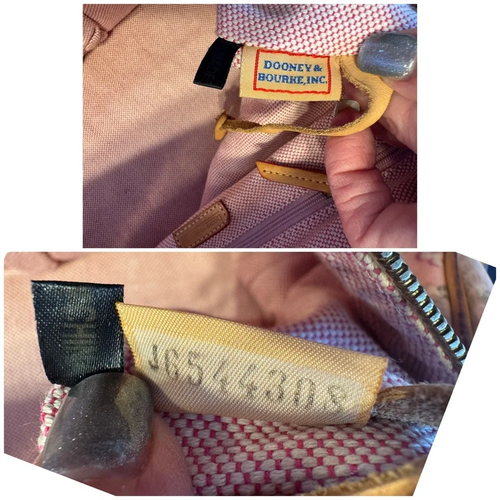 Vintage Dooney & Bourke Bubble Gum Pink Monogram Carry On Travel Bag Y2K - Picture 13 of 16